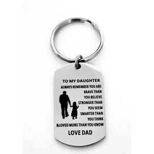 To My Daughter Love Dad Keychain